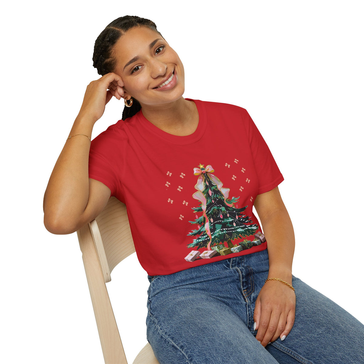 Christmas Tree Unisex Softstyle T-Shirt | Holiday Outfit, Festive Apparel
