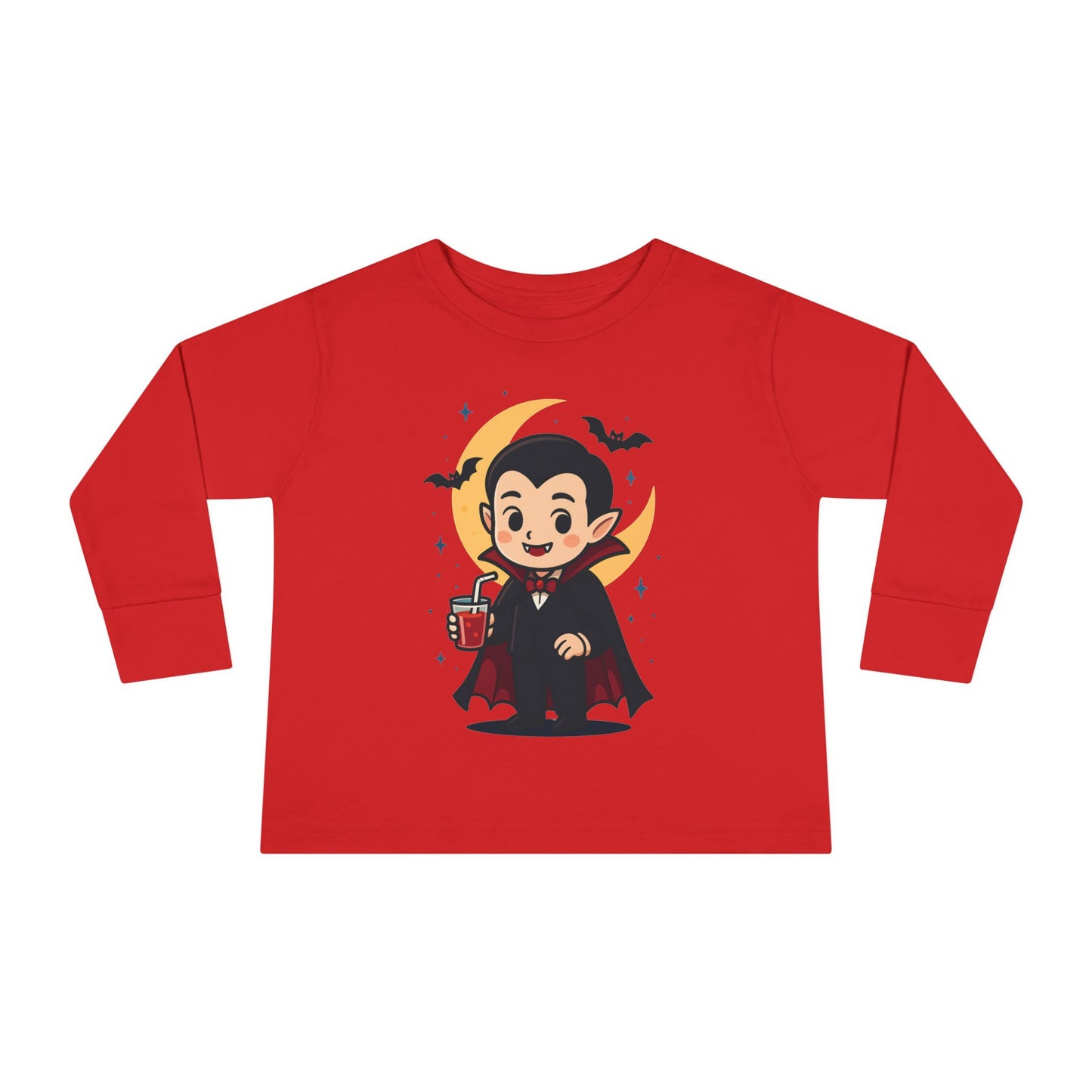 Toddler Halloween Tee, Cute Vampire Long Sleeve Shirt, Spooky Kids Apparel, Halloween Costume Top, Toddler Party Wear