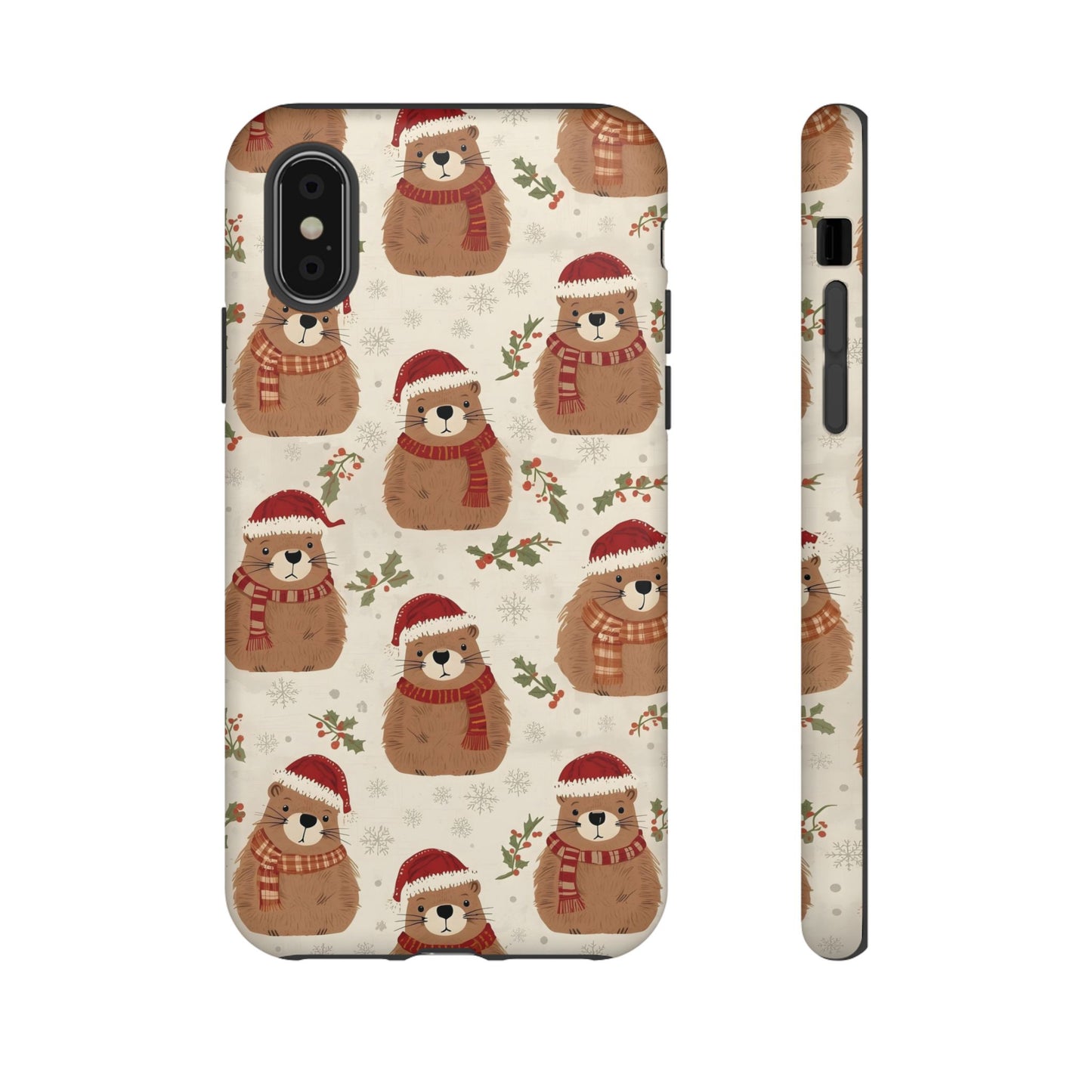 Christmas Phone Case, Cute Capybara Phone Case for Iphone 17, 16, 15, 14, 13, 12, 11 & Samsung