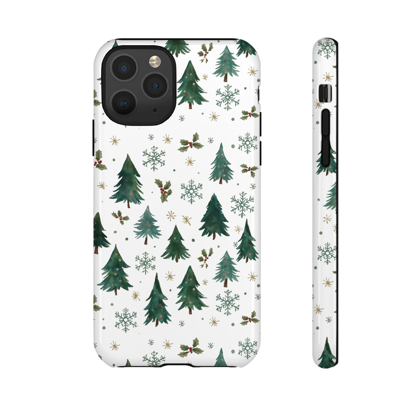 Winter Forest Phone Case, Christmas-Themed Dual Layer Phone Case for Iphone 17, 16, 15 & Samsung