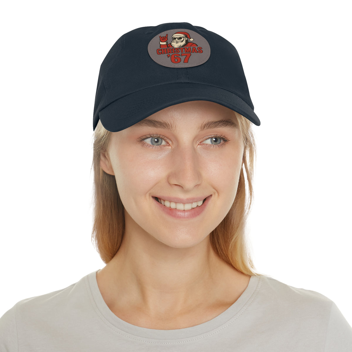 Christmas '67 Hat — Retro Santa Leather Patch Cap
