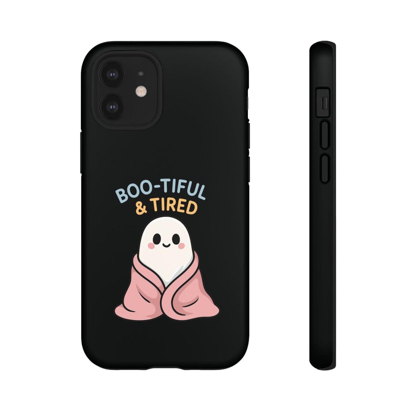 Boo-tiful & Tired Phone Case, Halloween-Themed Design