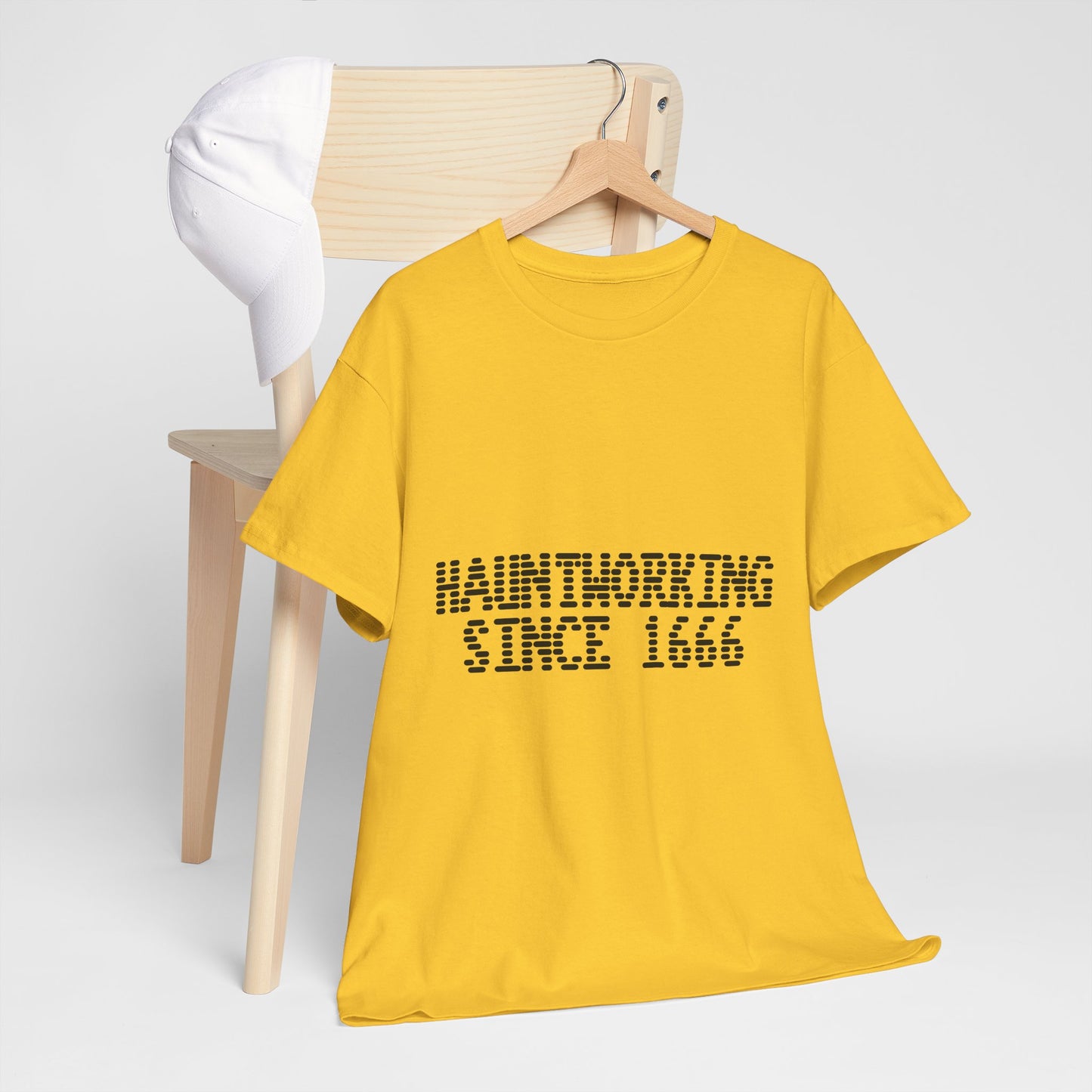 Hauntworking Since 1666-Cotton Tee, Halloween-Themed Tshirt