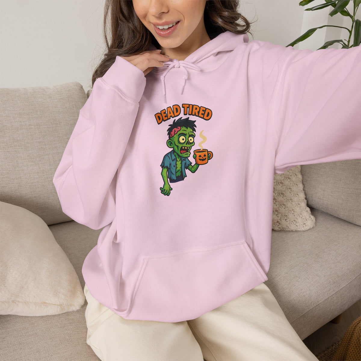 Zombie Themed Unisex Hoodie, Cozy Halloween Sweatshirt, Spooky Season Apparel