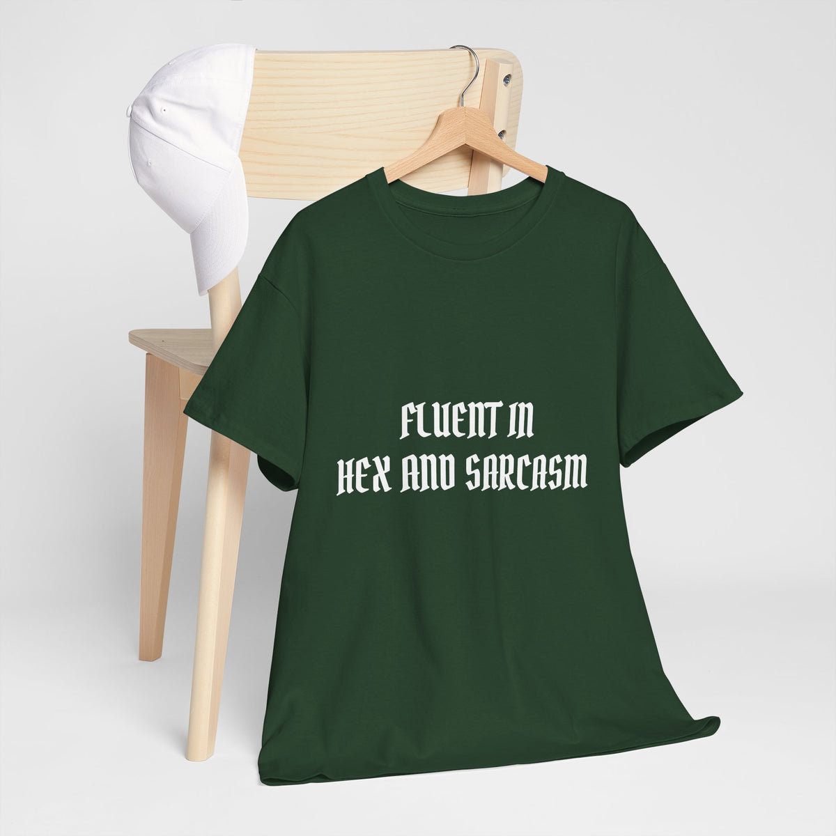 Fluent in Hex and Sarcasm Unisex Heavy Cotton Tee, Perfect for Geeky Humor Lovers, Halloween Apparel