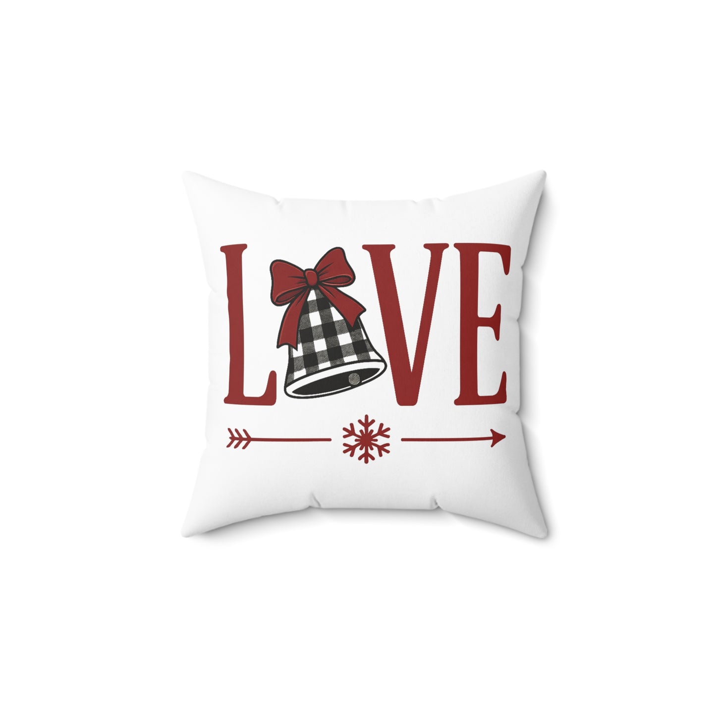 'Love' Holiday Throw Pillow - Christmas Decor Gift