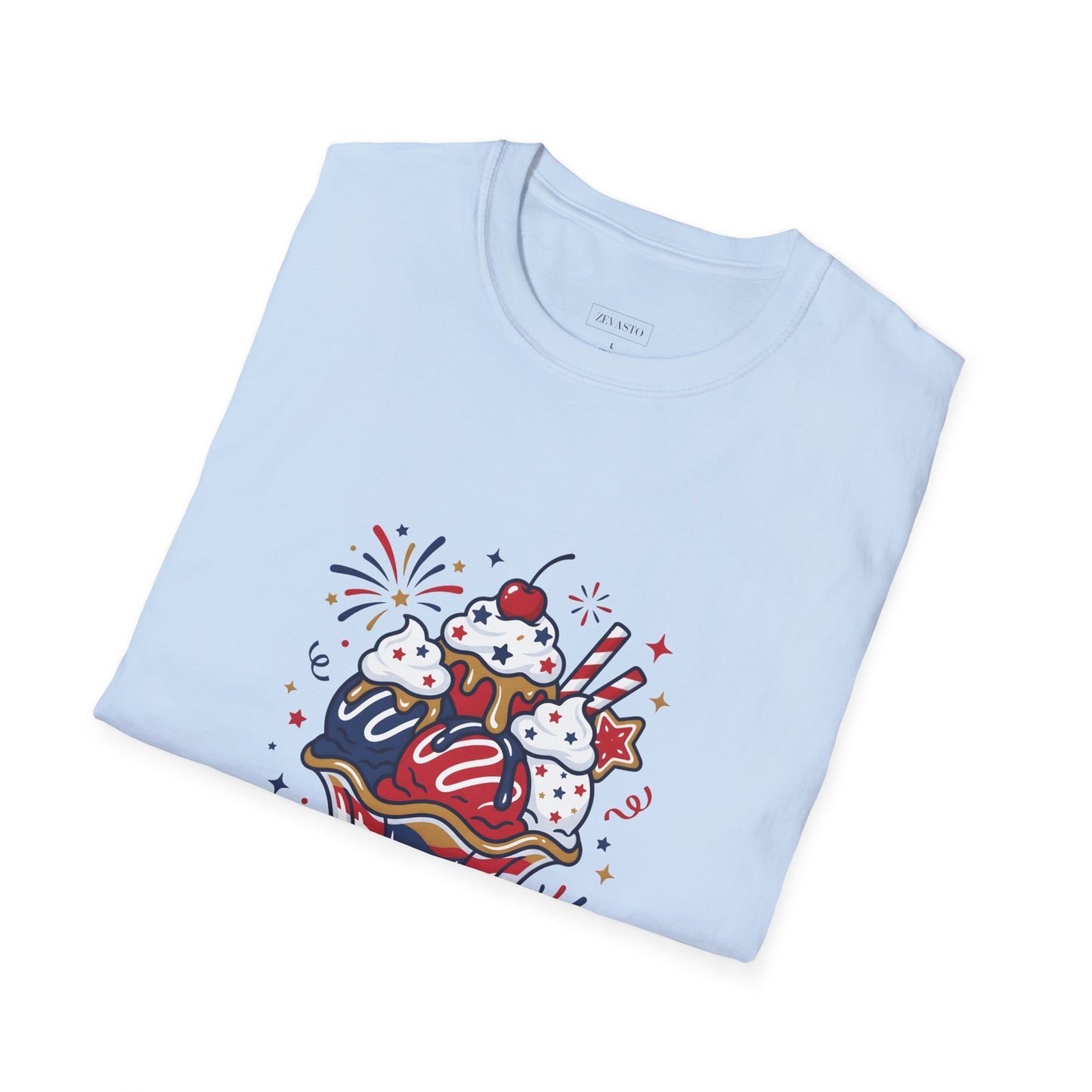 Sweet Liberty Ice Cream T-Shirt — Patriotic 4th of July Sundae Tee