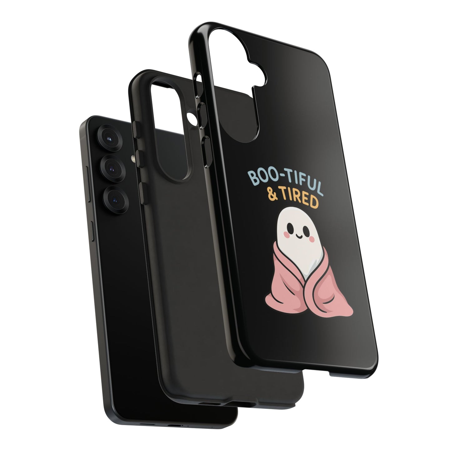 Boo-tiful & Tired Phone Case, Halloween-Themed Design
