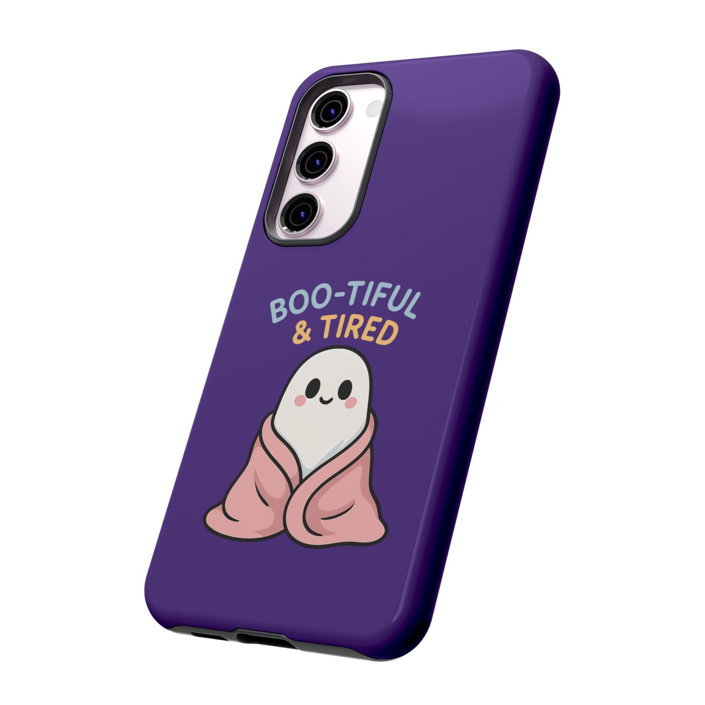 Boo-Tiful & Tired Phone Case, Halloween-Themed Design