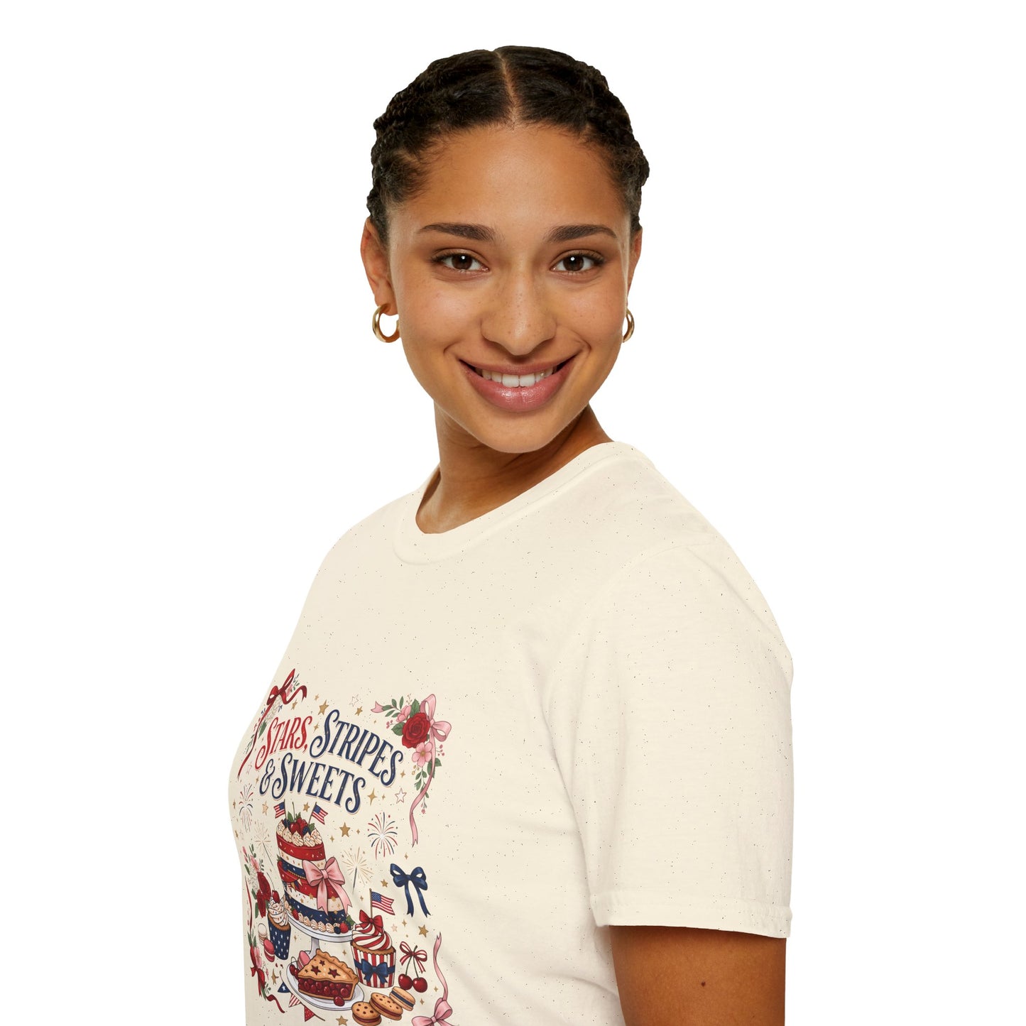 Stars, Stripes & Sweets T-Shirt — Patriotic 4th of July Dessert Graphic Tee