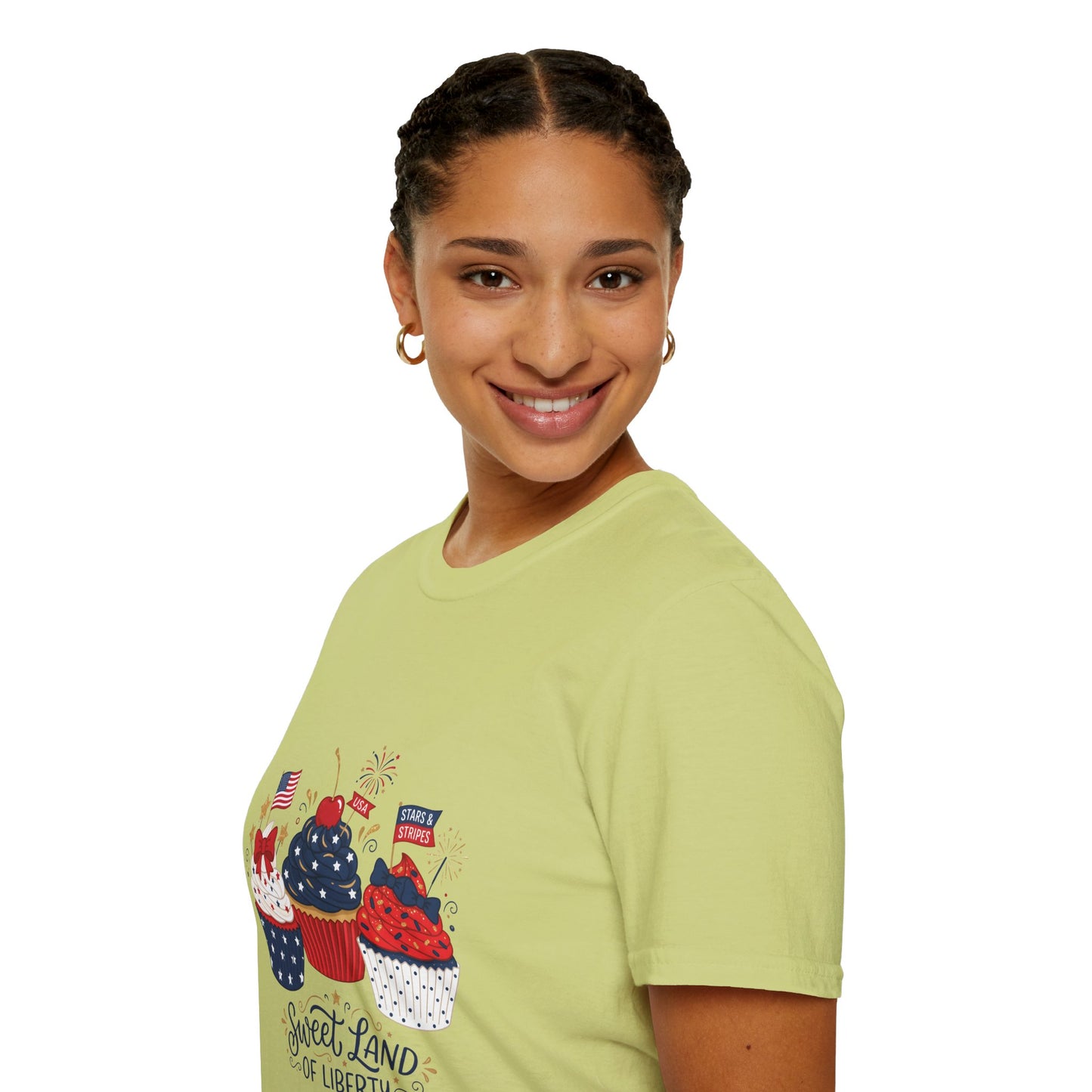 Patriotic Cupcakes T-Shirt — "Sweet Land of Liberty" 4th of July Tee