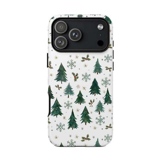 Winter Forest Phone Case, Christmas-Themed Dual Layer Phone Case for Iphone & Samsung