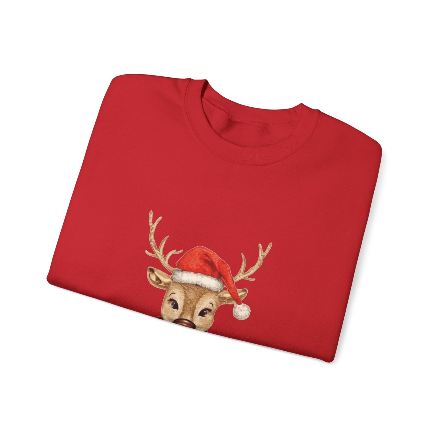 Christmas Reindeer Sweatshirt, Cozy Holiday Crewneck, Winter Fashion, Festive Sweater