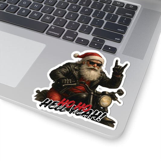 Rocker Santa Christmas Sticker, 4 Size Option
