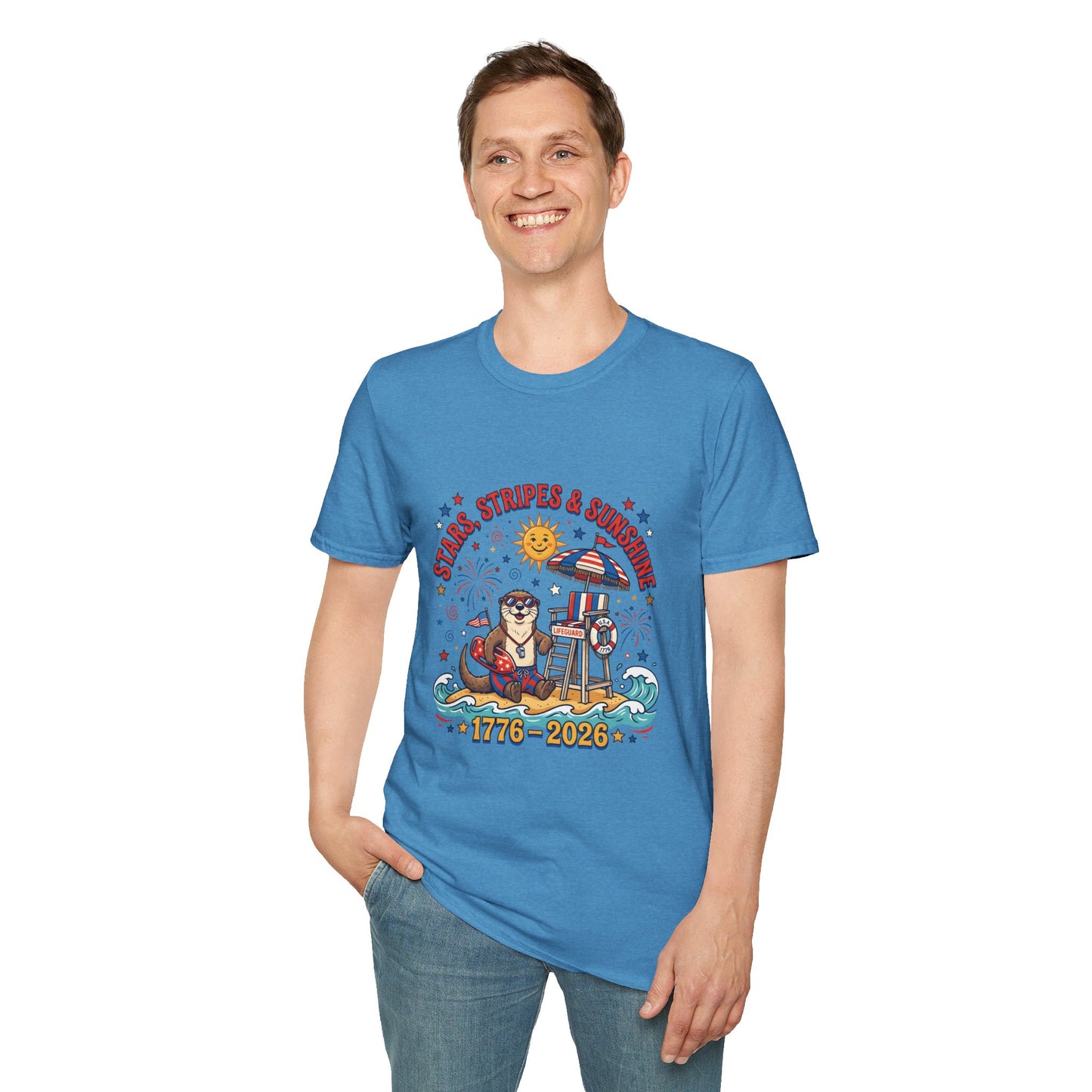 Stars, Stripes & Sunshine T-Shirt — Patriotic 1776–2026 Summer Tee, 4th of July Shirt