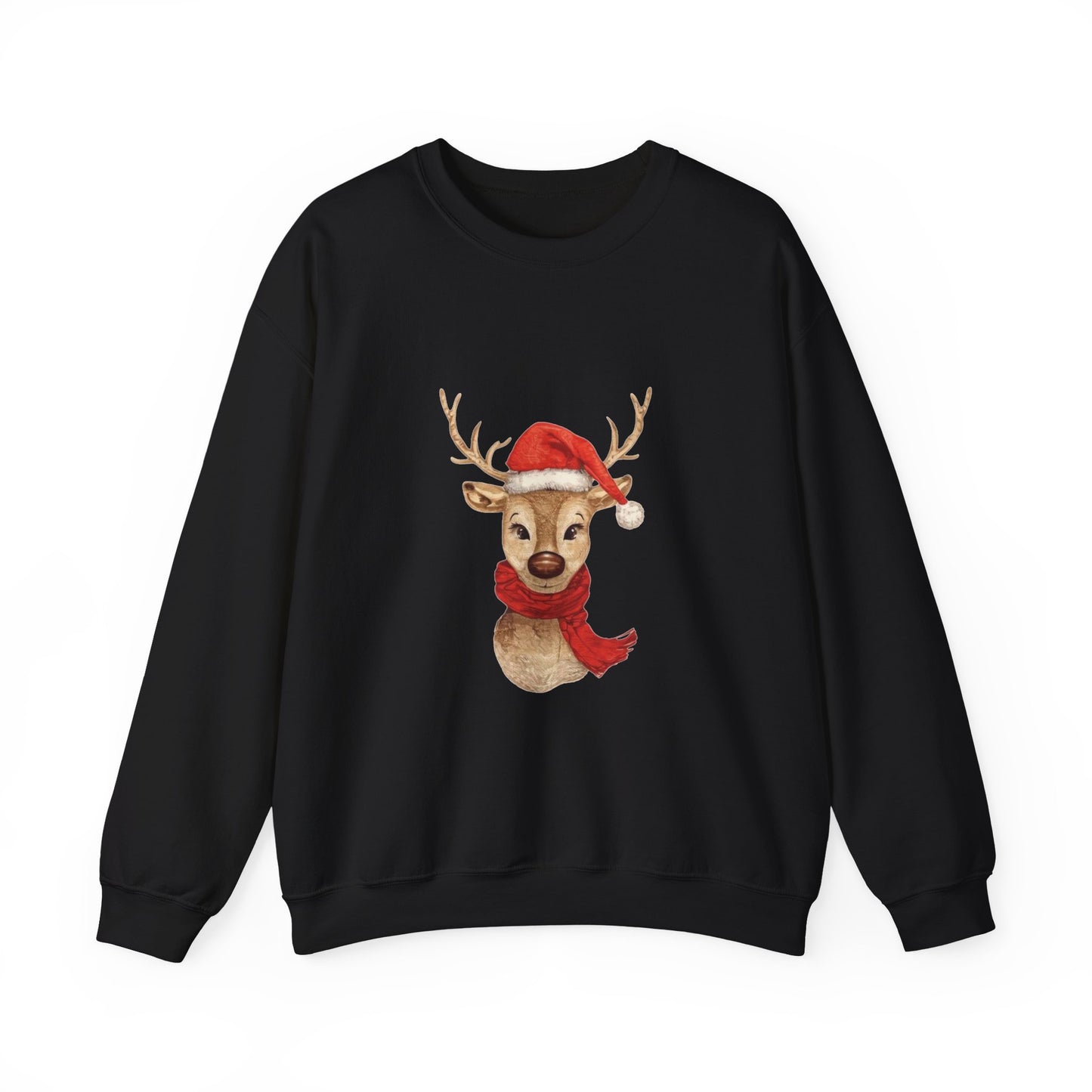 Christmas Reindeer Sweatshirt, Cozy Holiday Crewneck, Winter Fashion, Festive Sweater