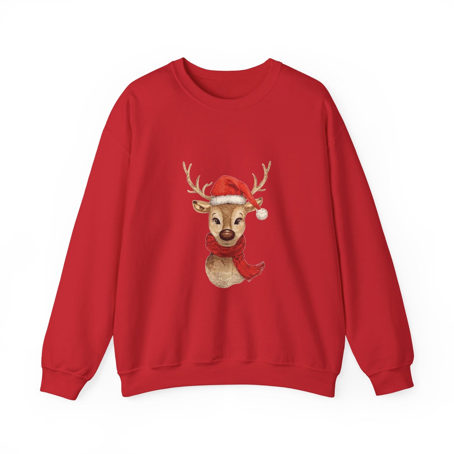 Christmas Reindeer Sweatshirt, Cozy Holiday Crewneck, Winter Fashion, Festive Sweater