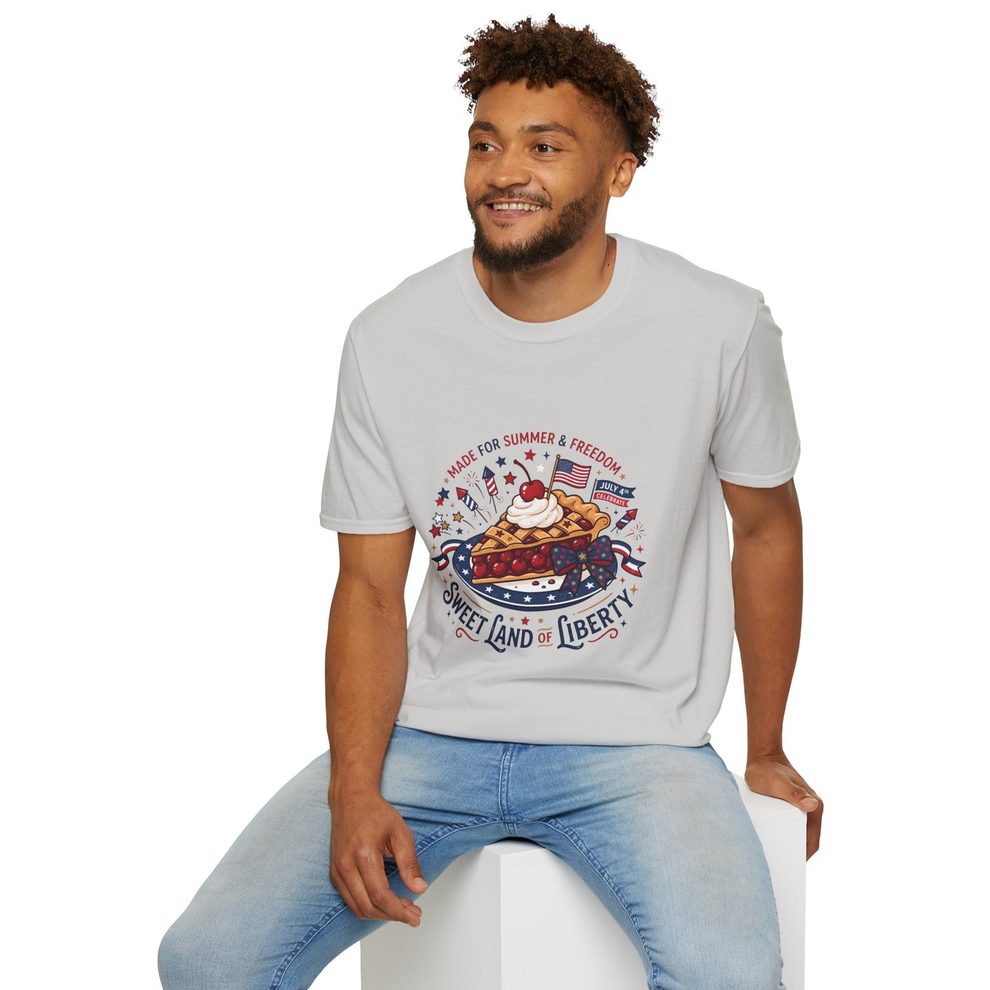 Sweet Land of Liberty Pie T-Shirt — Patriotic 4th of July Dessert Graphic Tee