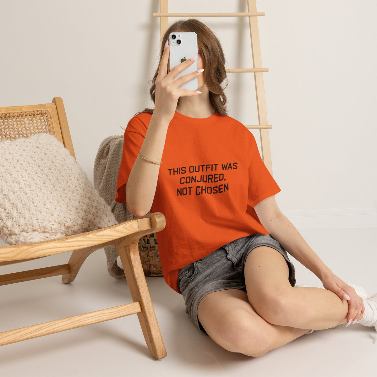 Unisex Heavy Cotton Tee - 'This Outfit Was Conjured, Not Chosen' - Funny Halloween T-shirt