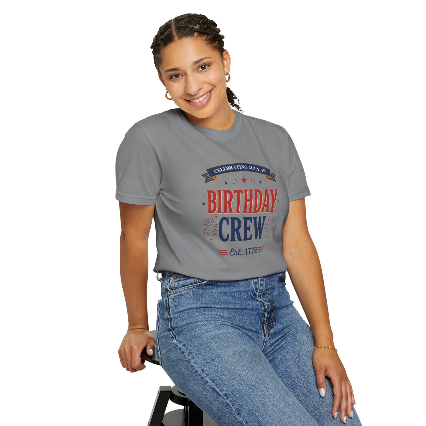 Birthday Crew T-Shirt — Patriotic Celebration Tee, 4th of July Shirt, Independence Day Gift