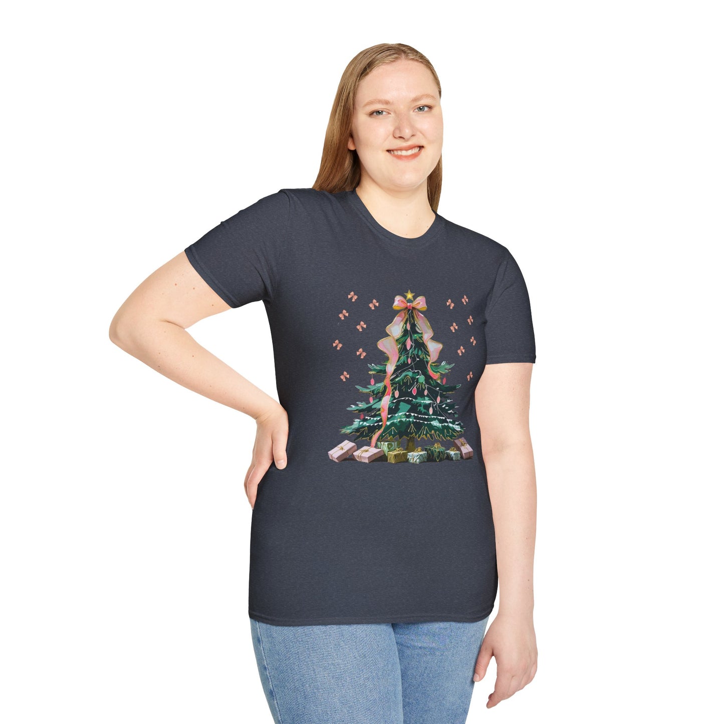 Christmas Tree Unisex Softstyle T-Shirt | Holiday Outfit, Festive Apparel