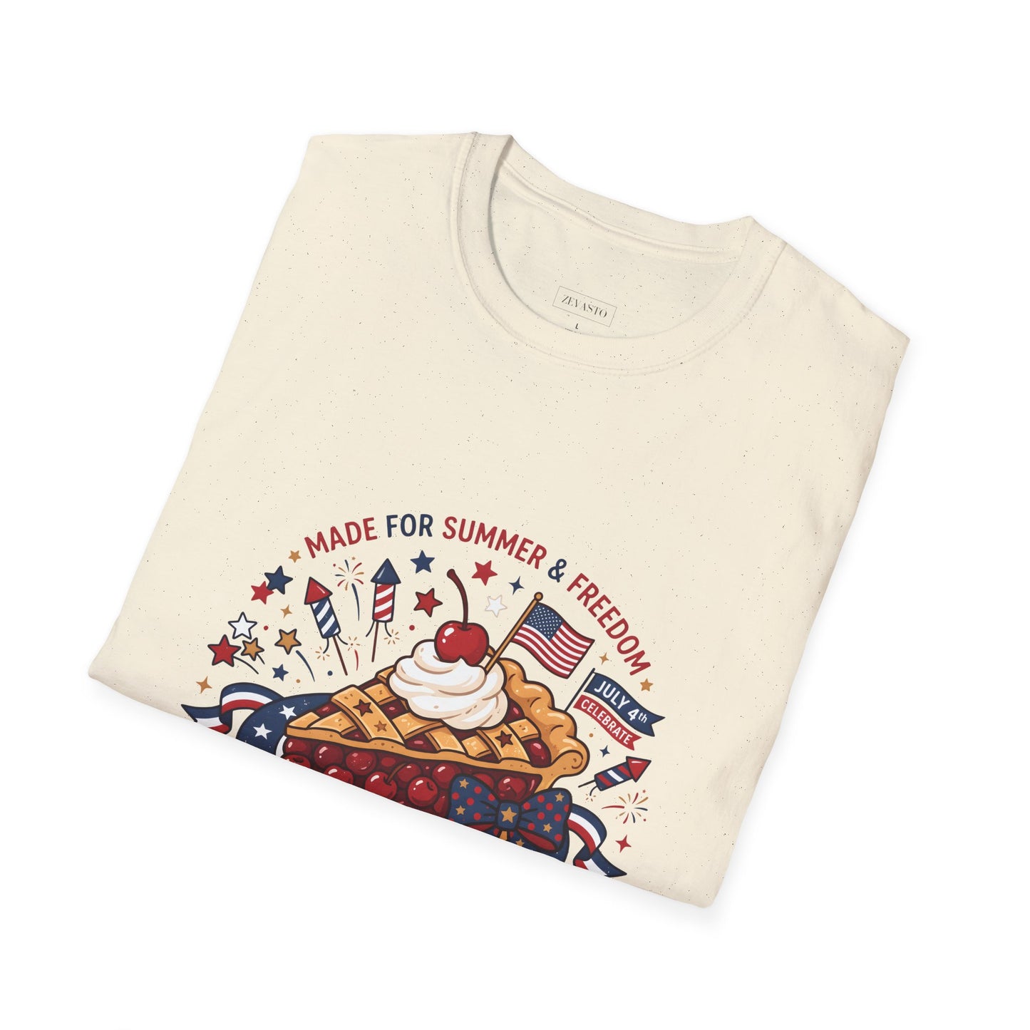 Sweet Land of Liberty Pie T-Shirt — Patriotic 4th of July Dessert Graphic Tee