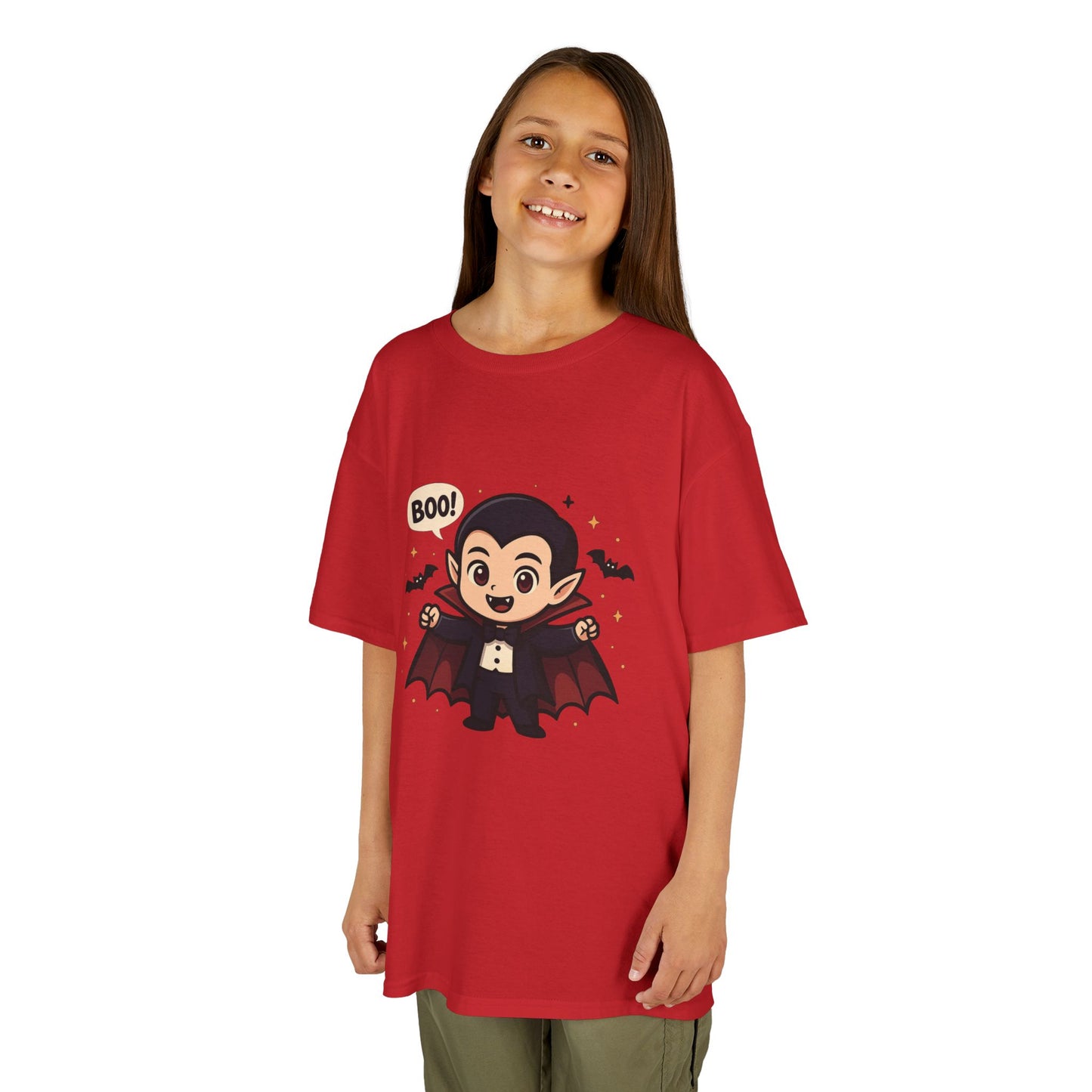 Cute Halloween Kids Tee, Spooky Costume Top, Kids Vampire Shirt, Halloween Party Apparel, Boo Design Tee