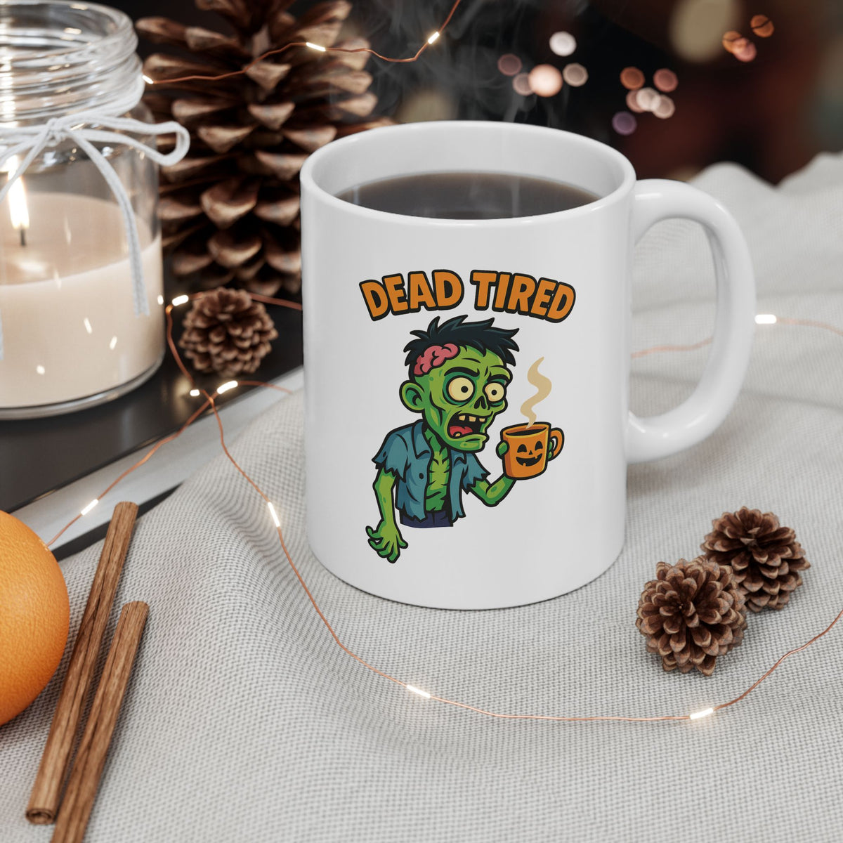 Funny Ceramic Mug, Zombie-Themed Halloween Decor