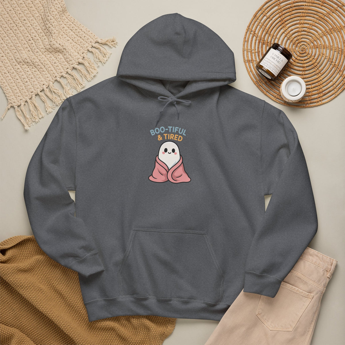 Boo-tiful Ghost Halloween Hoodie, Cute-Cozy Fall Vibes