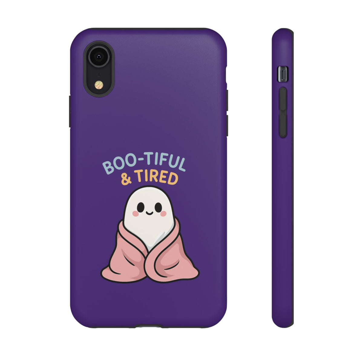 Boo-Tiful & Tired Phone Case, Halloween-Themed Design