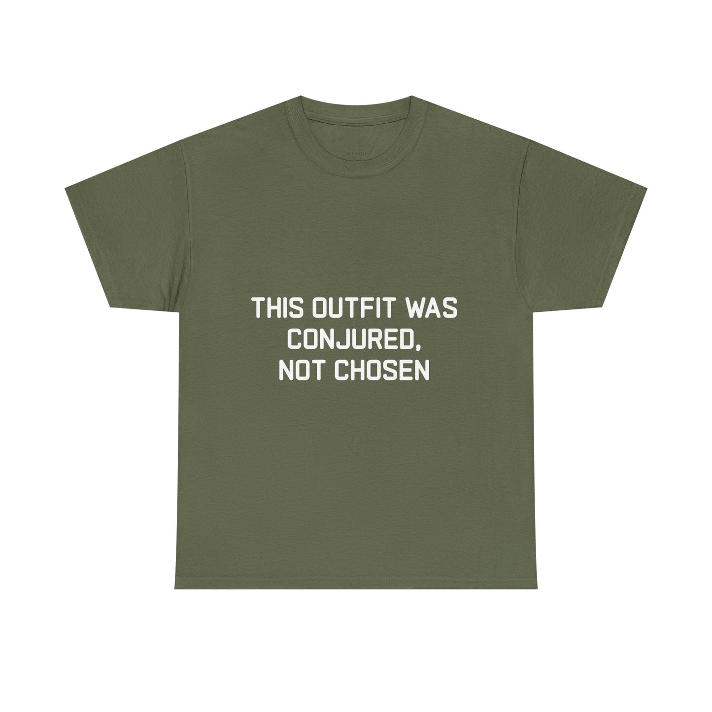 Unisex Heavy Cotton Tee - 'This Outfit Was Conjured, Not Chosen' - Funny Halloween T-shirt