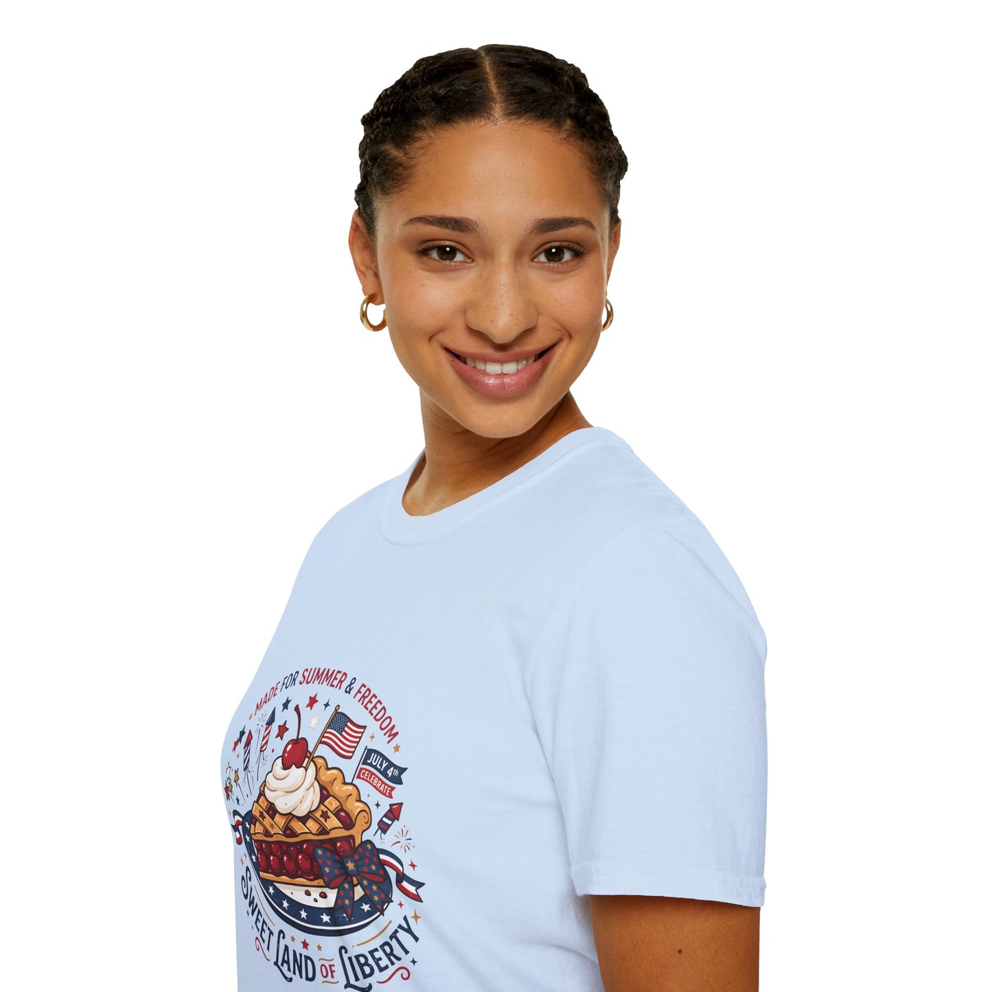 Sweet Land of Liberty Pie T-Shirt — Patriotic 4th of July Dessert Graphic Tee