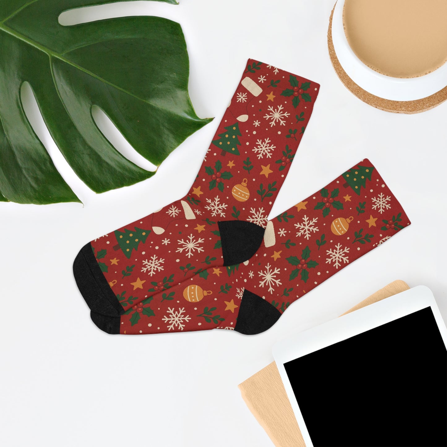 Festive Holiday Socks, Christmas Gift Socks, Eco-Friendly Stocking Stuffers, Winter Wear, Cozy Recycled Socks
