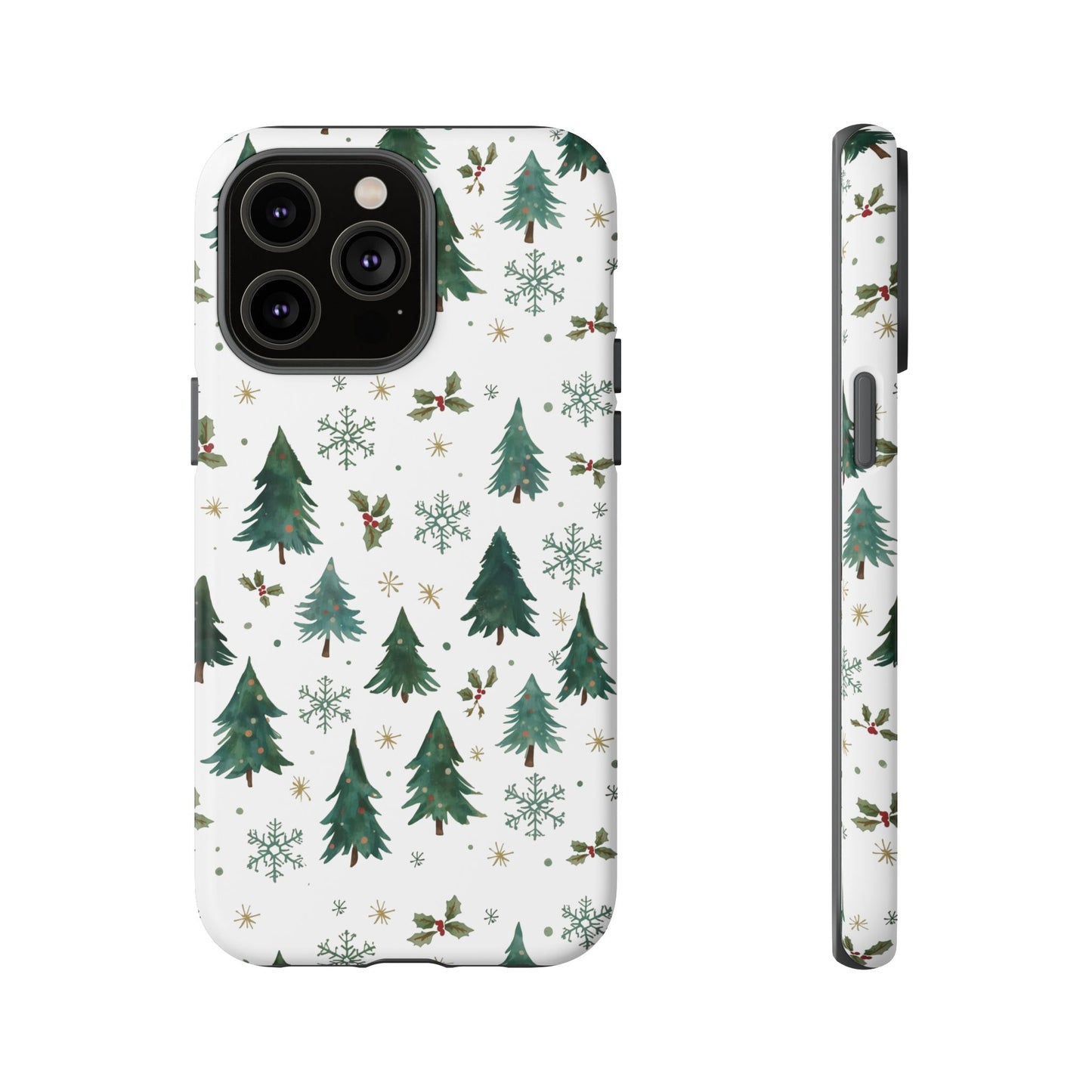 Winter Forest Phone Case, Christmas-Themed Dual Layer Phone Case for Iphone 17, 16, 15 & Samsung