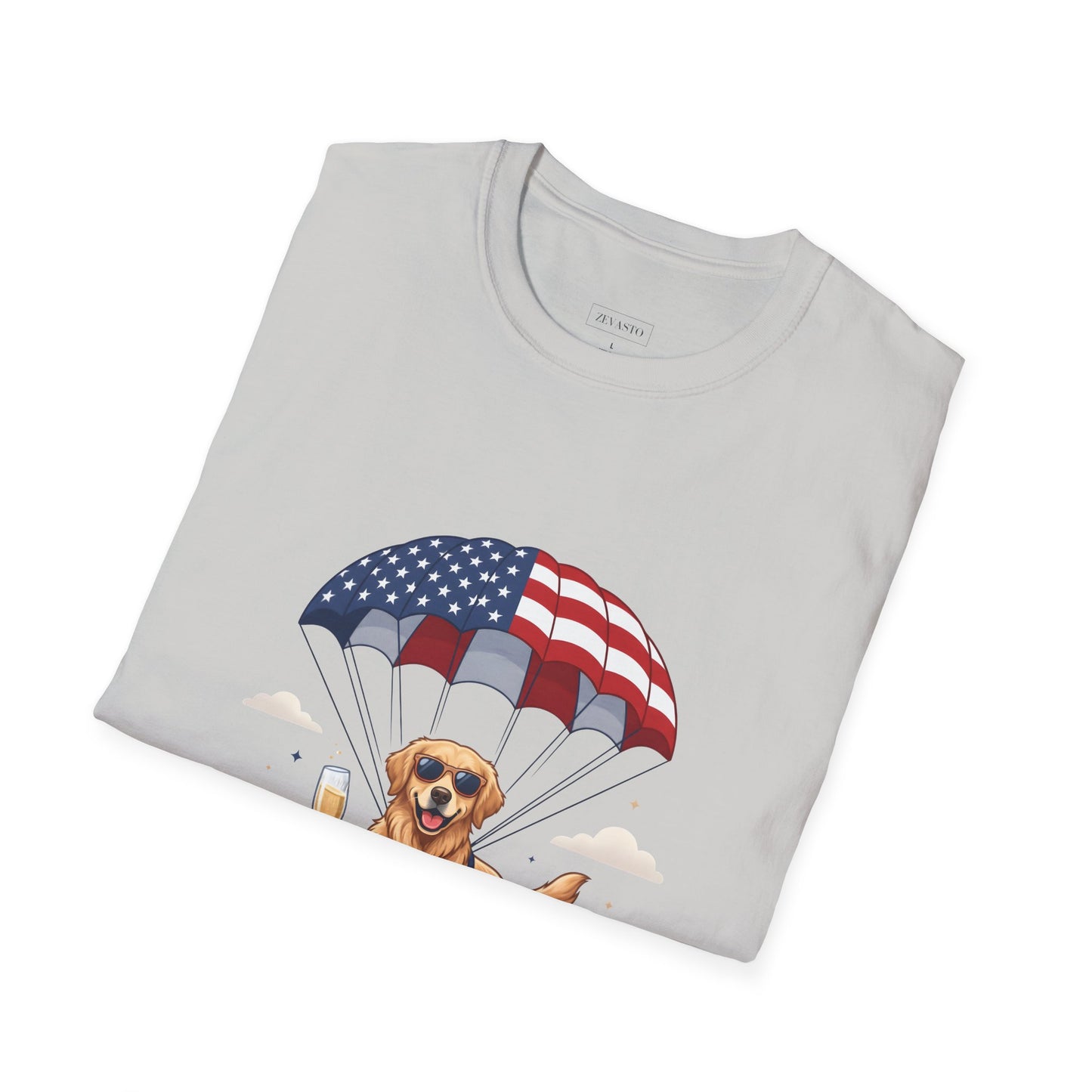 Patriotic Golden Retriever T-Shirt — "Celebrating 250 Years"