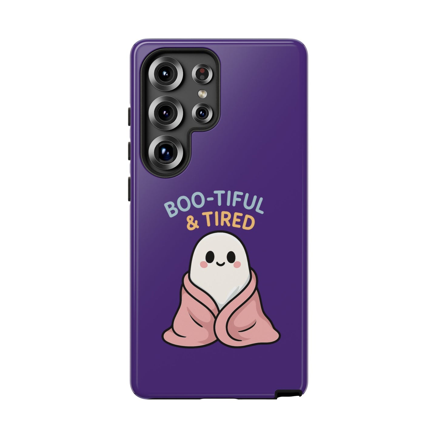 Boo-Tiful & Tired Phone Case, Halloween-Themed Design