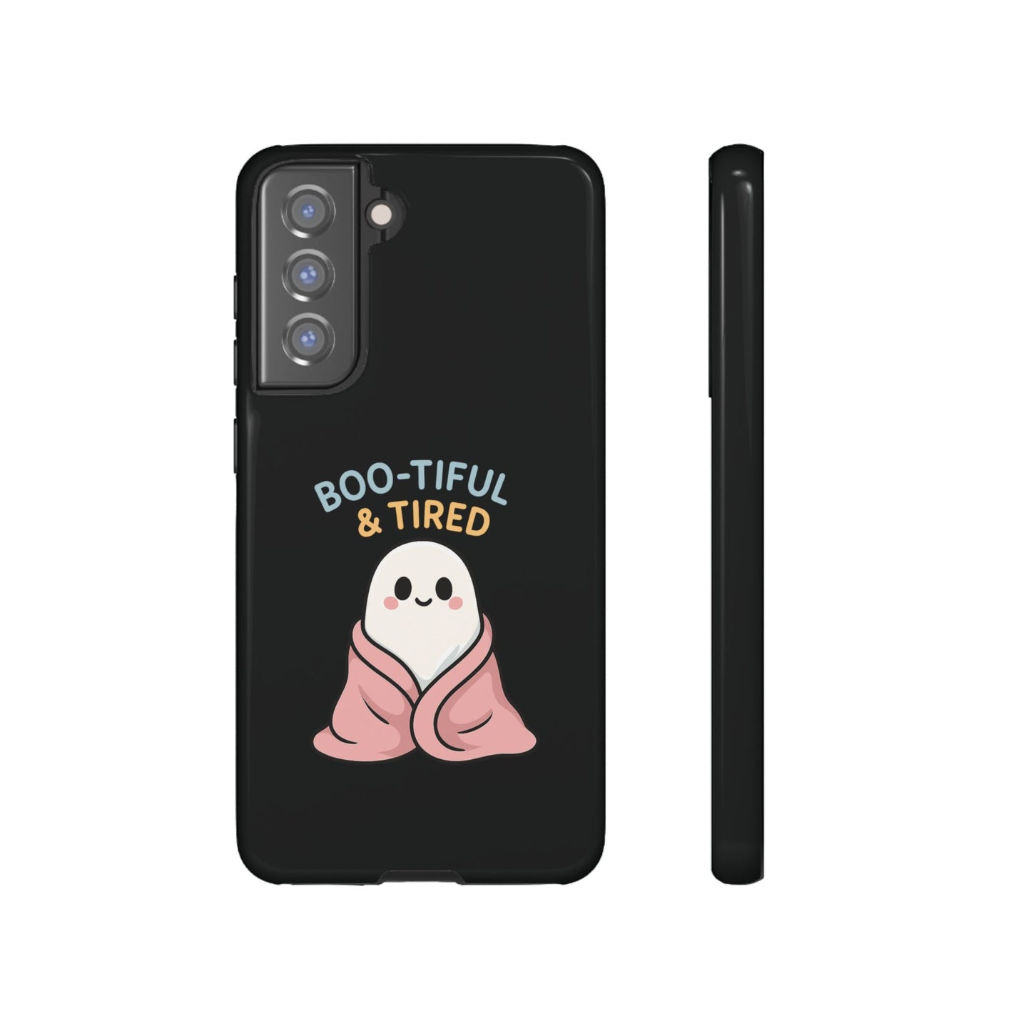 Boo-tiful & Tired Phone Case, Halloween-Themed Design