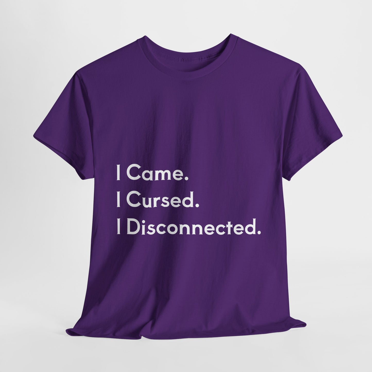 I Came I Cursed I Disconnected Unisex Heavy Cotton Tee, Funny Halloween T-Shirt