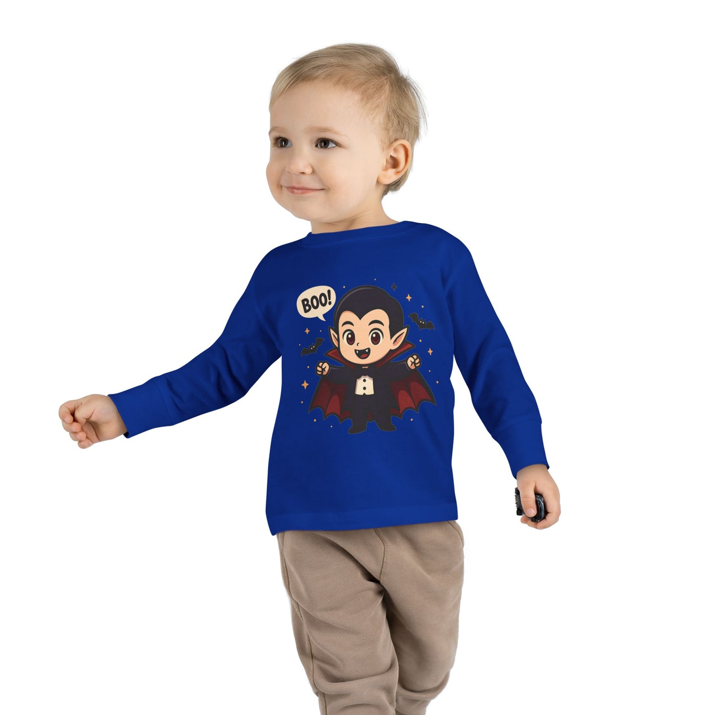 Toddler Halloween Vampire Tee, Cute Boo Halloween Shirt, Kids Long Sleeve Top, Halloween Costume, Toddler Apparel