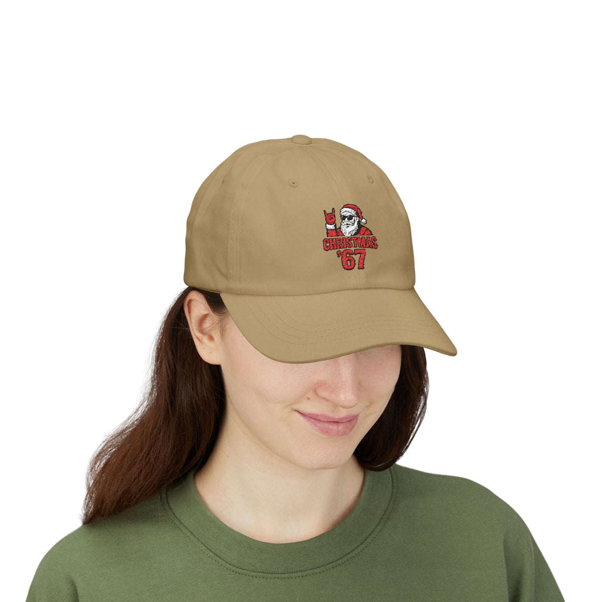 Christmas Cap — Retro Santa 'Christmas '67' Embroidered Holiday Hat