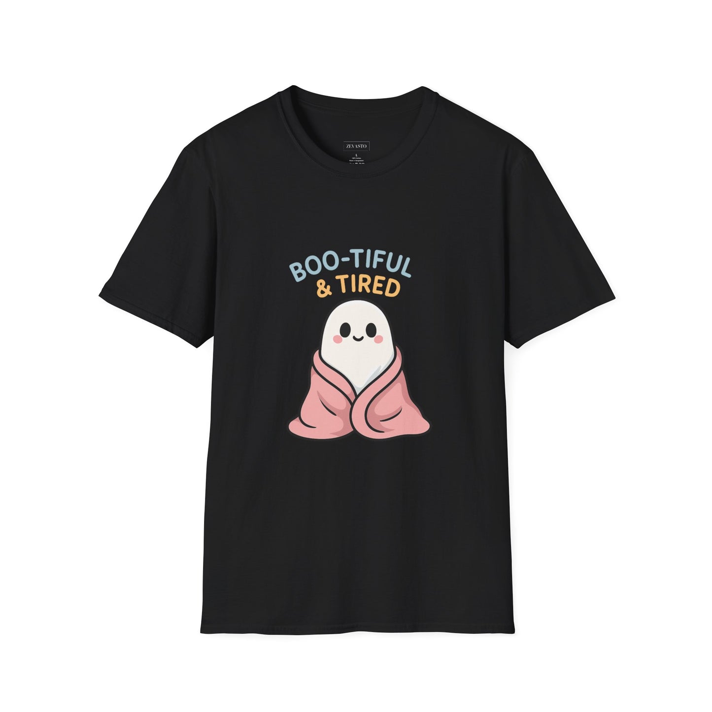 Boo-Tiful & Tired T-Shirt, Halloween-Themed Unisex T-Shirt