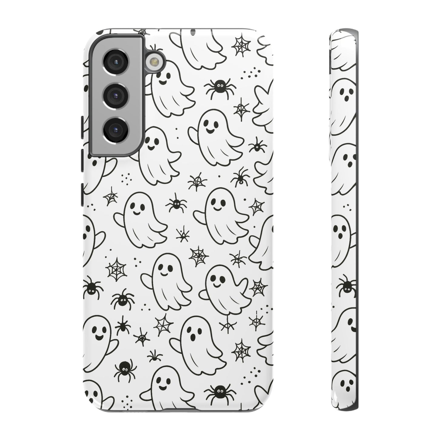 Ghostly Phone Case, Cute Halloween Phone Cover, Tough Phone Case, Spooky Phone Accessory, Ghost Pattern Design