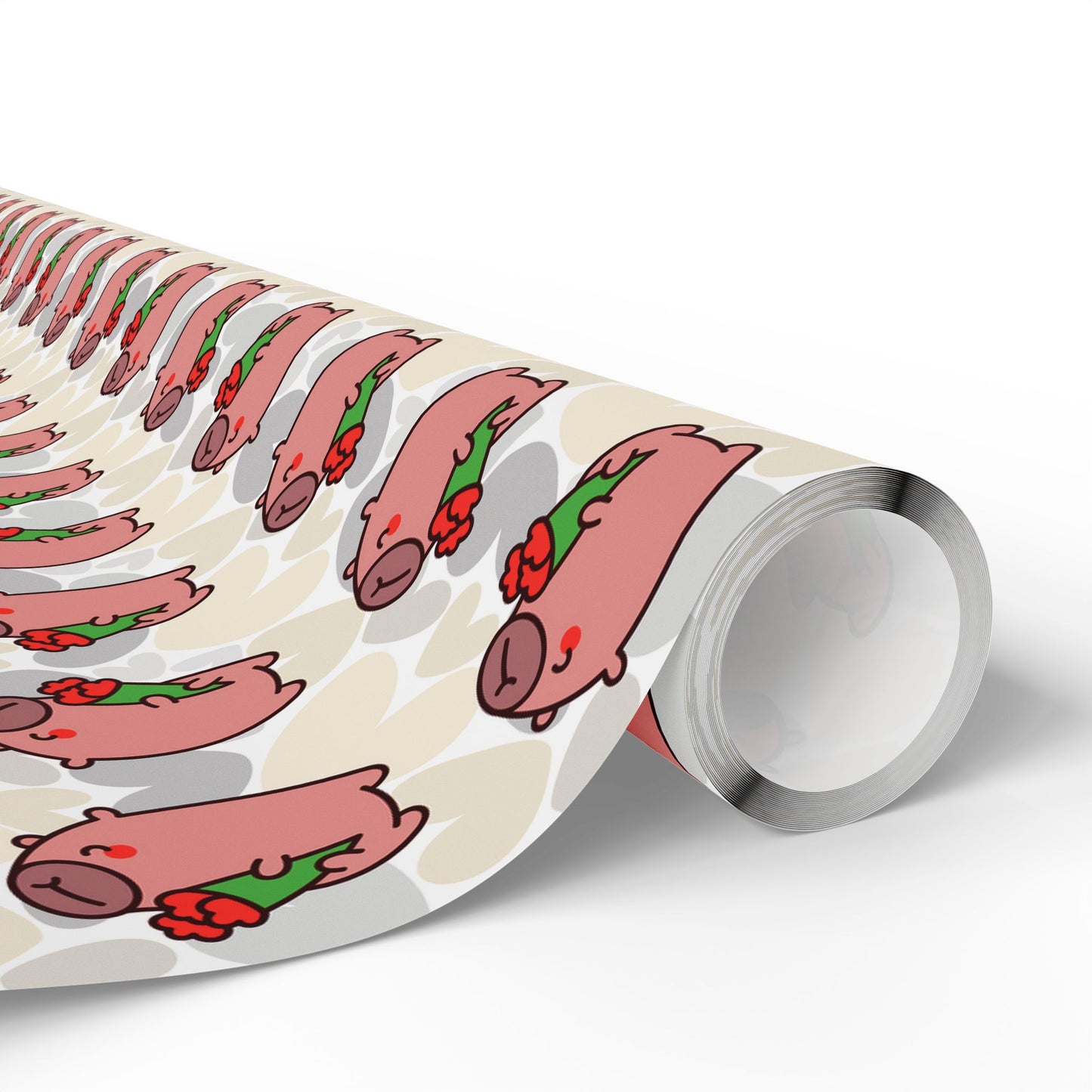 Valentine's Day Wrapping Paper — Cute Capybara Gift Wrap for Birthday, Baby Shower