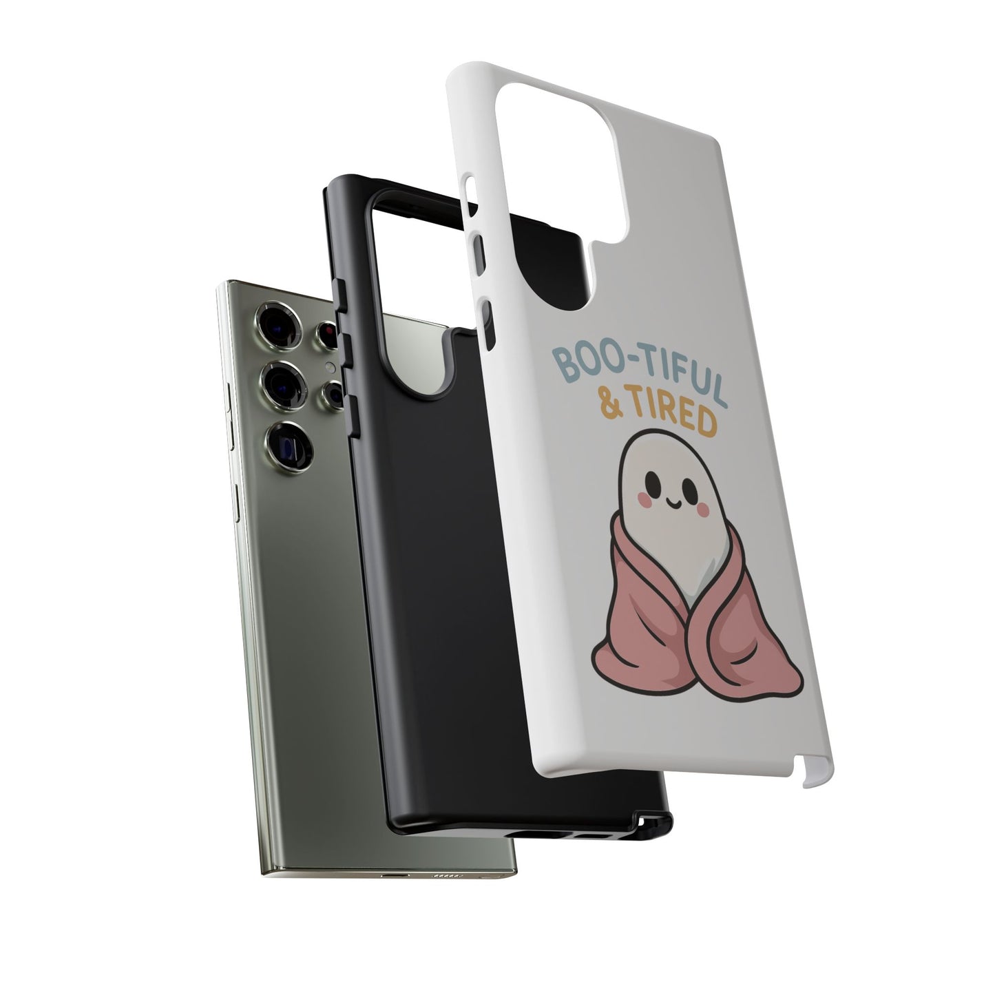 Boo-tiful & Tired Phone Case, Halloween-Themed Design