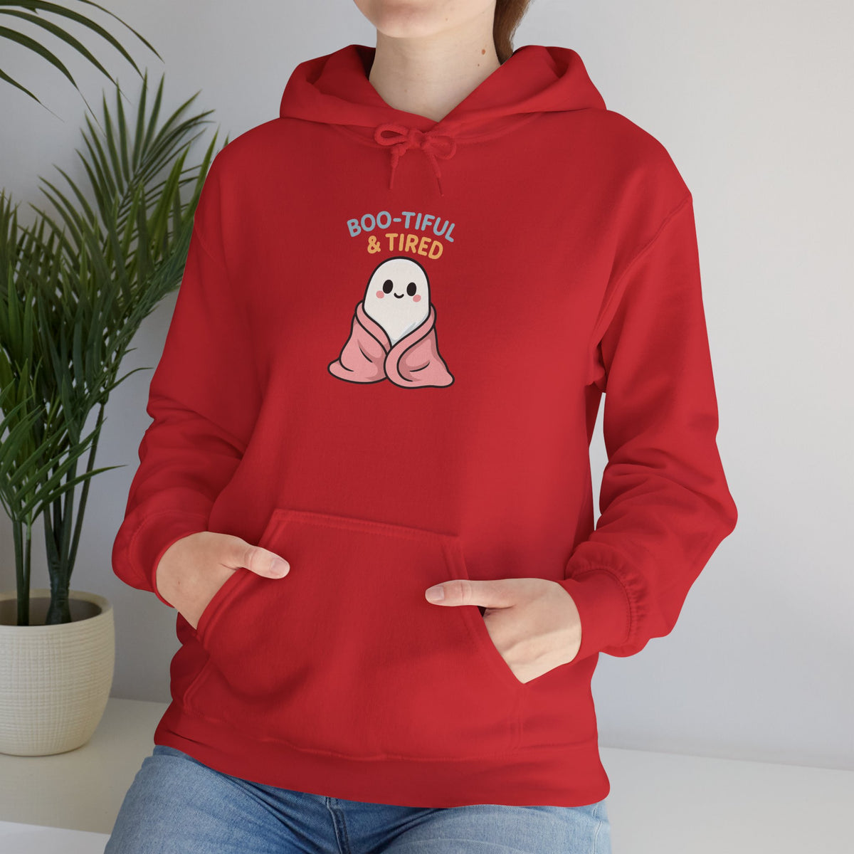 Boo-tiful Ghost Halloween Hoodie, Cute-Cozy Fall Vibes