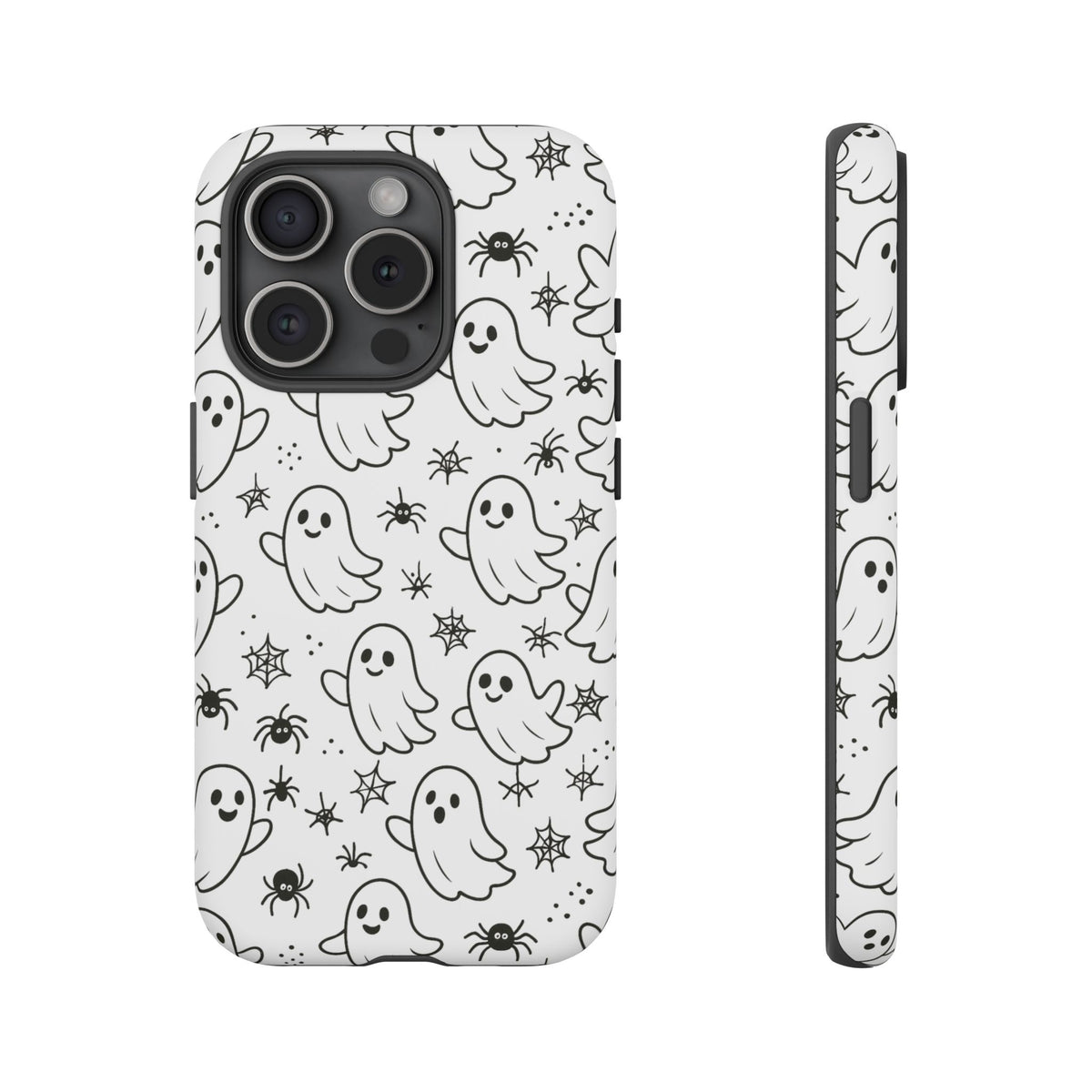 Ghostly Phone Case, Cute Halloween Phone Cover, Tough Phone Case, Spooky Phone Accessory, Ghost Pattern Design