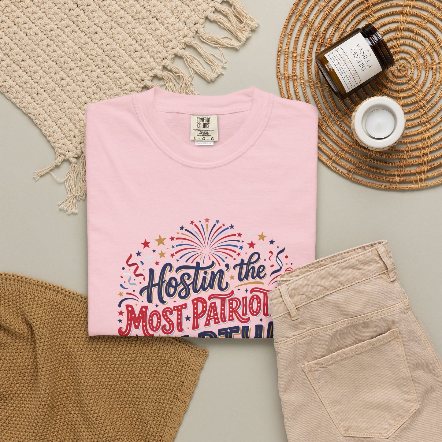 Patriotic 'Hostin' the Most Patriotic Party' T-Shirt, 4th of July Shirt, Independence Day Tee