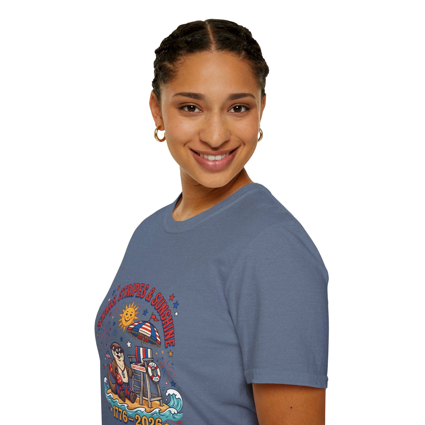 Stars, Stripes & Sunshine T-Shirt — Patriotic 1776–2026 Summer Tee, 4th of July Shirt