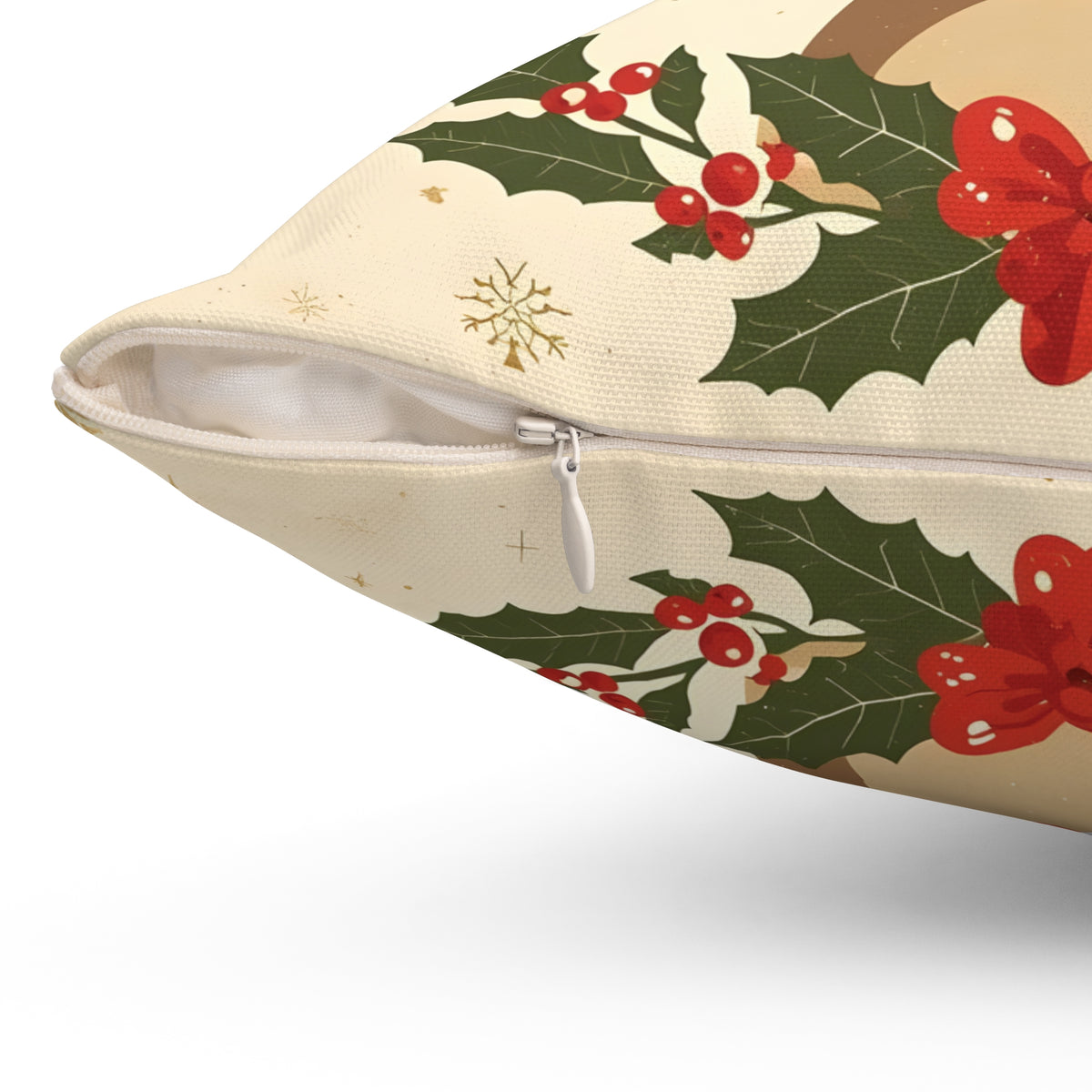 Christmas Reindeer Decorative Pillow - Cute Holiday Throw Cushion with 'Merry Christmas' Design