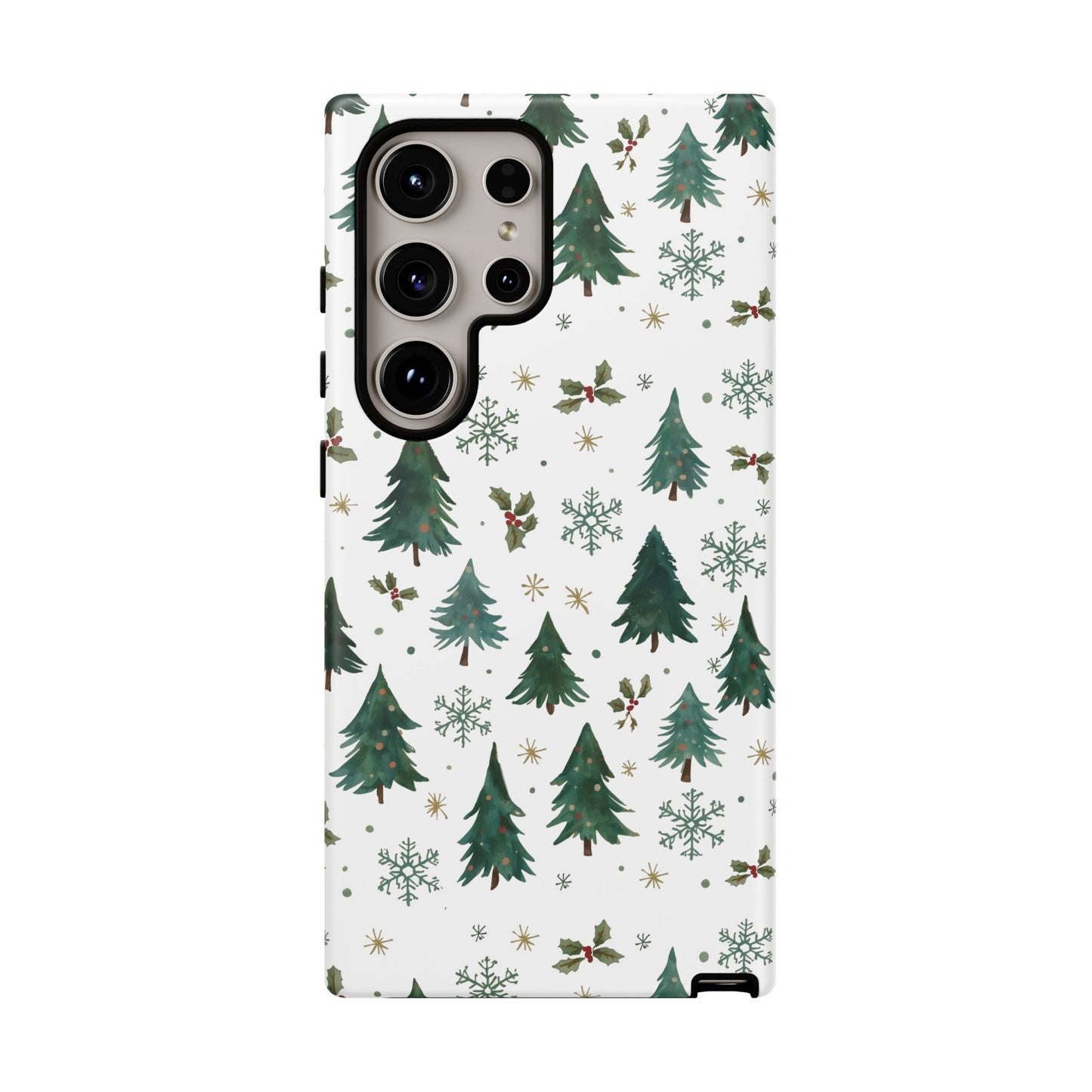Winter Forest Phone Case, Christmas-Themed Dual Layer Phone Case for Iphone 17, 16, 15 & Samsung